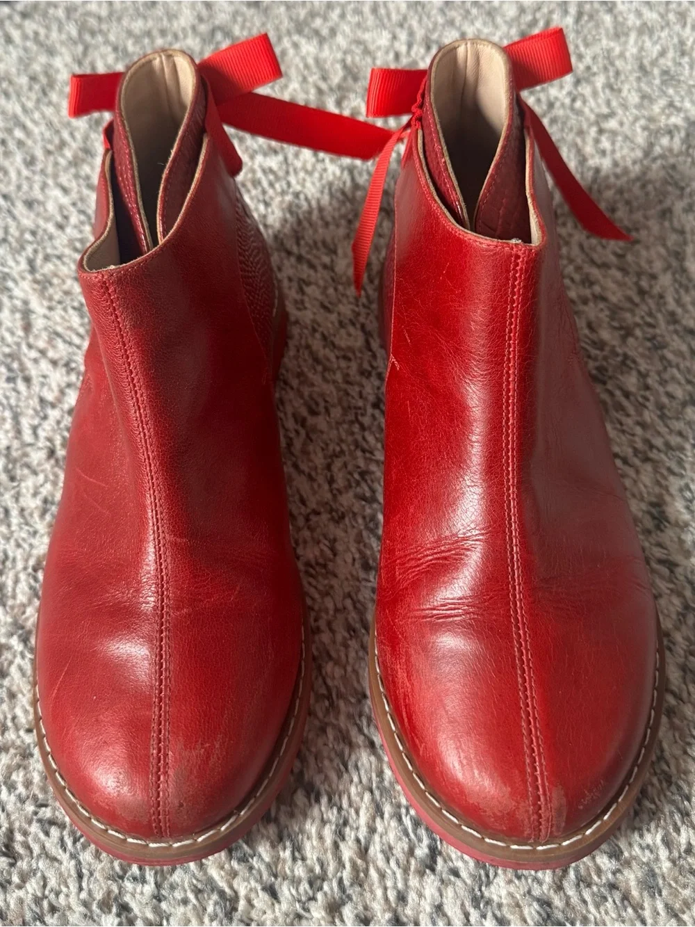 Elephantito Red Croc-Accent Chelsea Booties